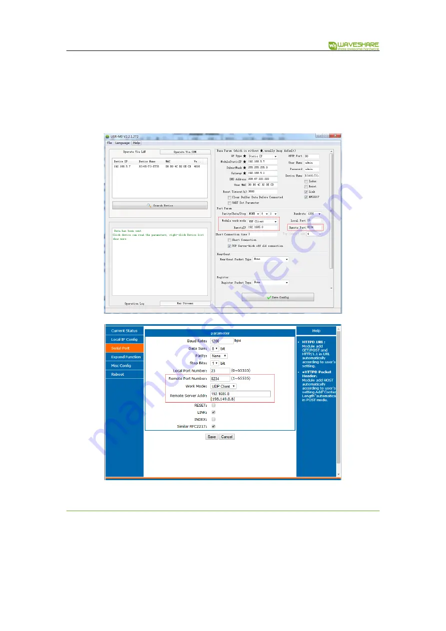 Waveshare RS485 TO ETH User Manual Download Page 12