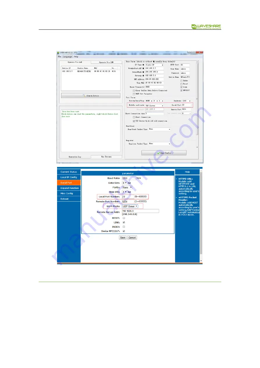 Waveshare RS485 TO ETH User Manual Download Page 13