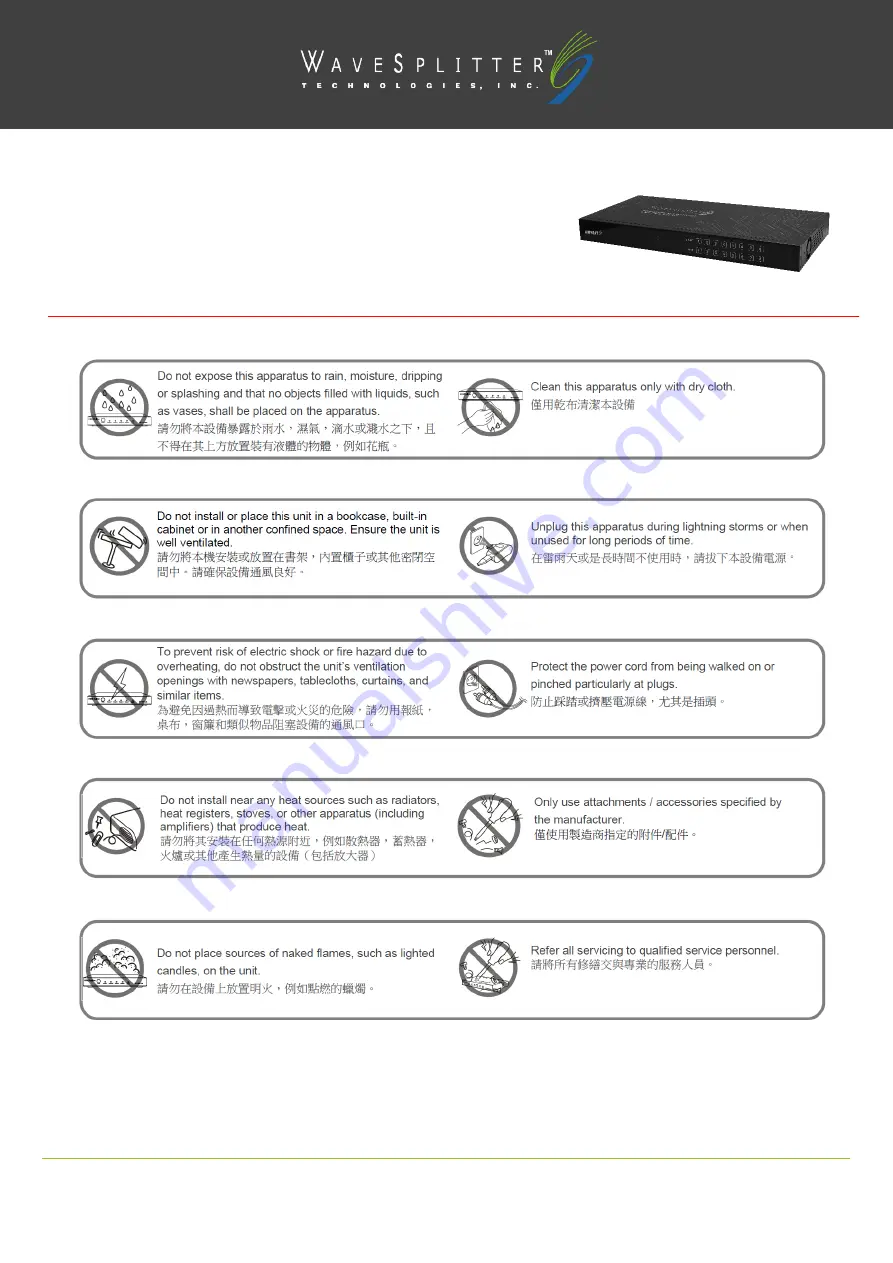 WaveSplitter WST-PMX002 Скачать руководство пользователя страница 1