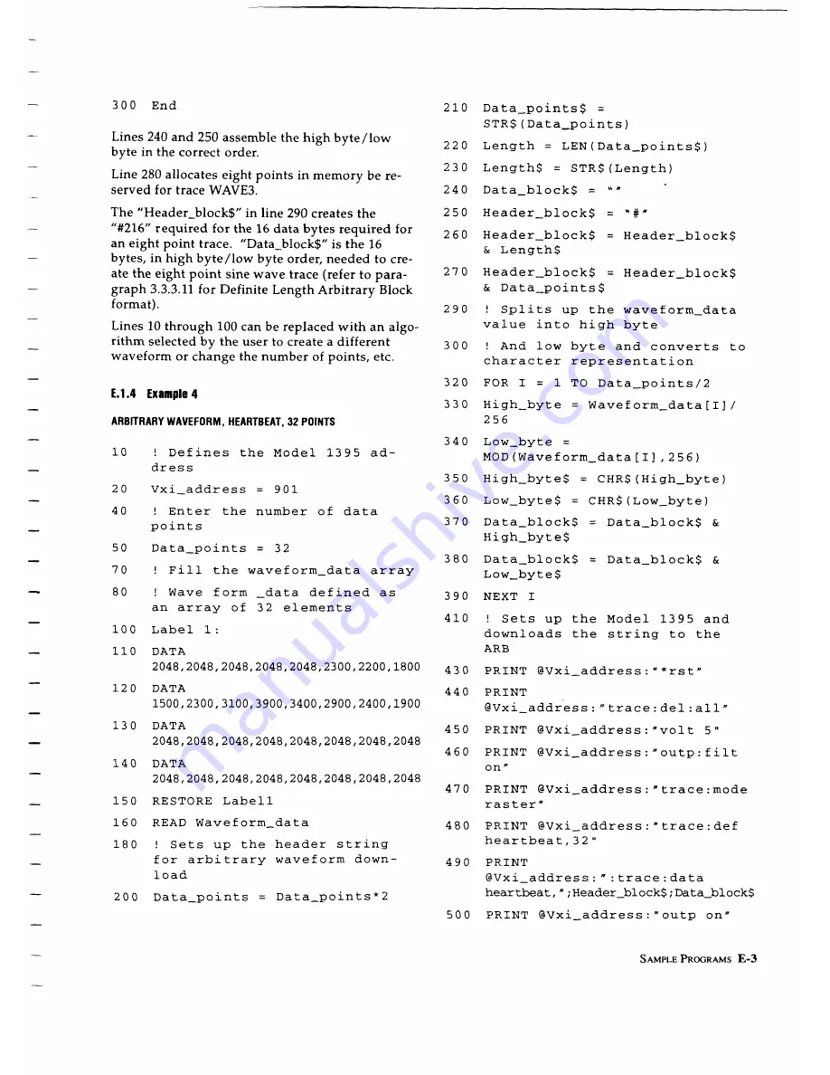 Wavetek 1395 Operation And Maintenance Manual Download Page 148