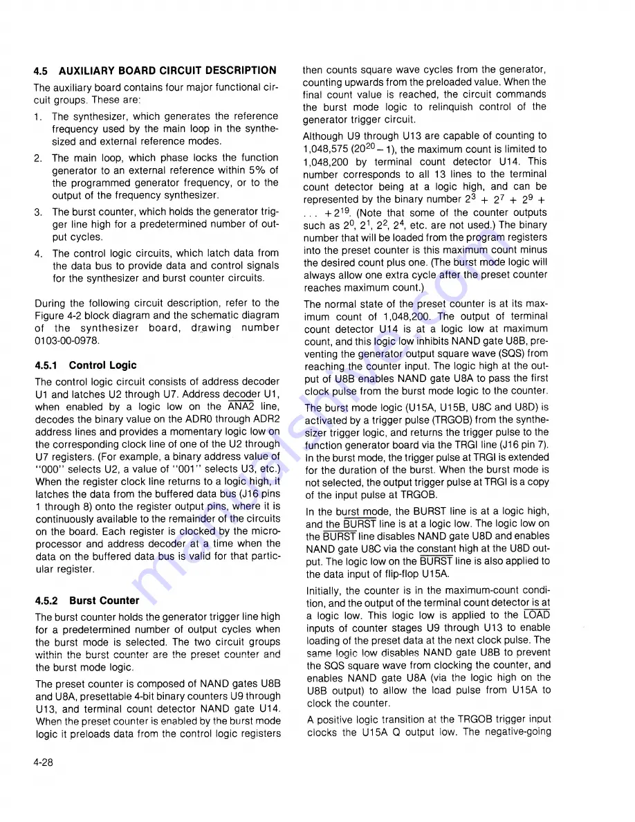 Wavetek 278 Operator'S  Maintenance Manual Download Page 62