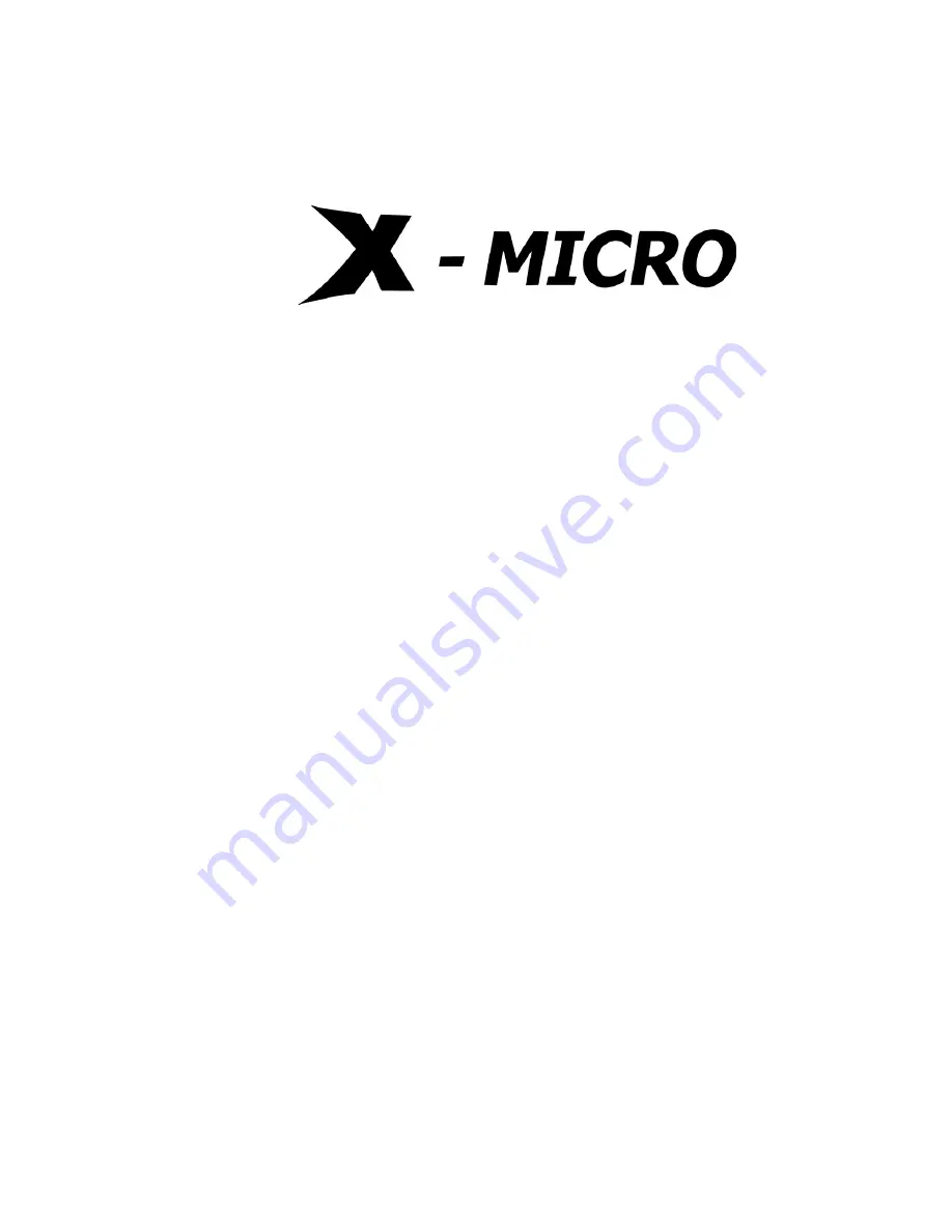 X-Micro Easy User Manual Download Page 1