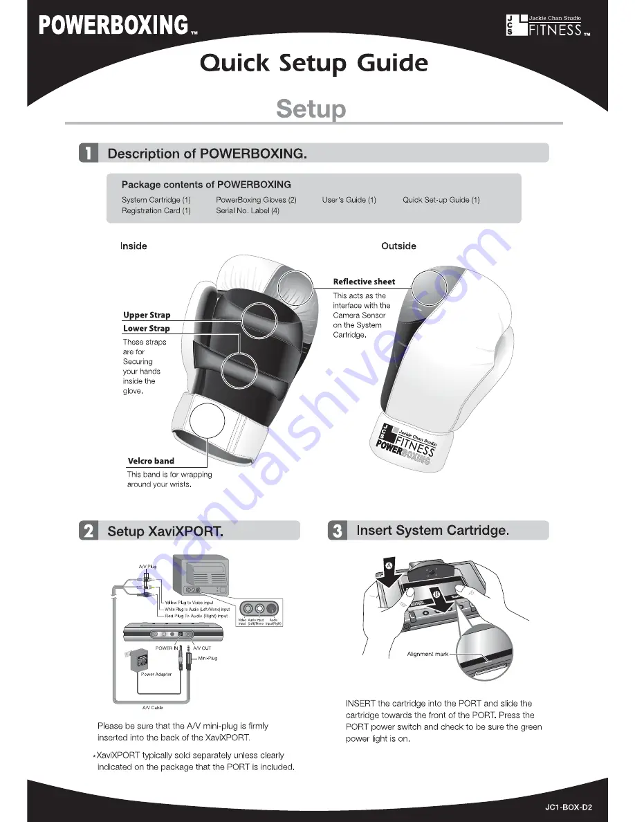 Xavix PowerBoxing Quick Setup Manual Download Page 1