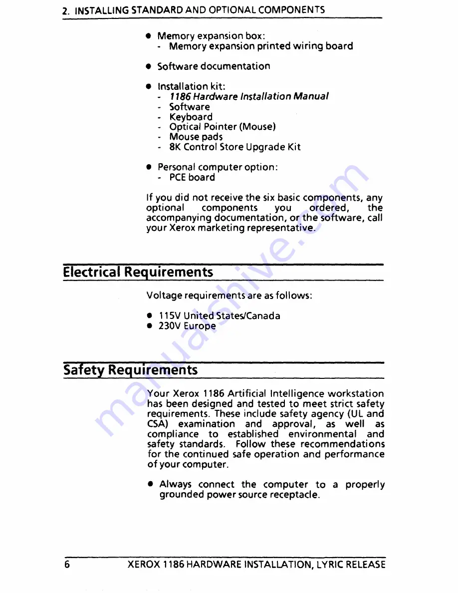 Xerox 1186 Hardware Installation Download Page 13