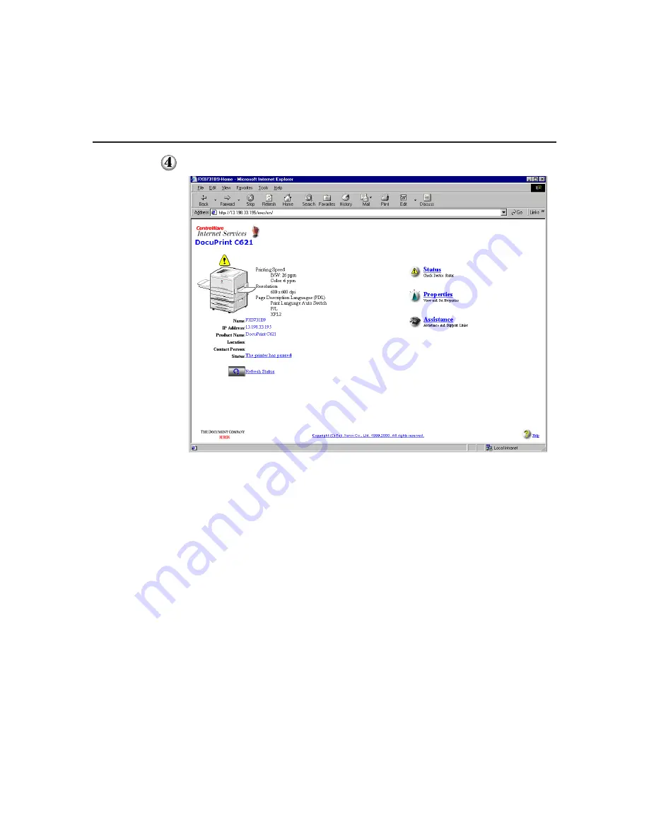 Xerox DocuPrint C621 User Manual Download Page 44