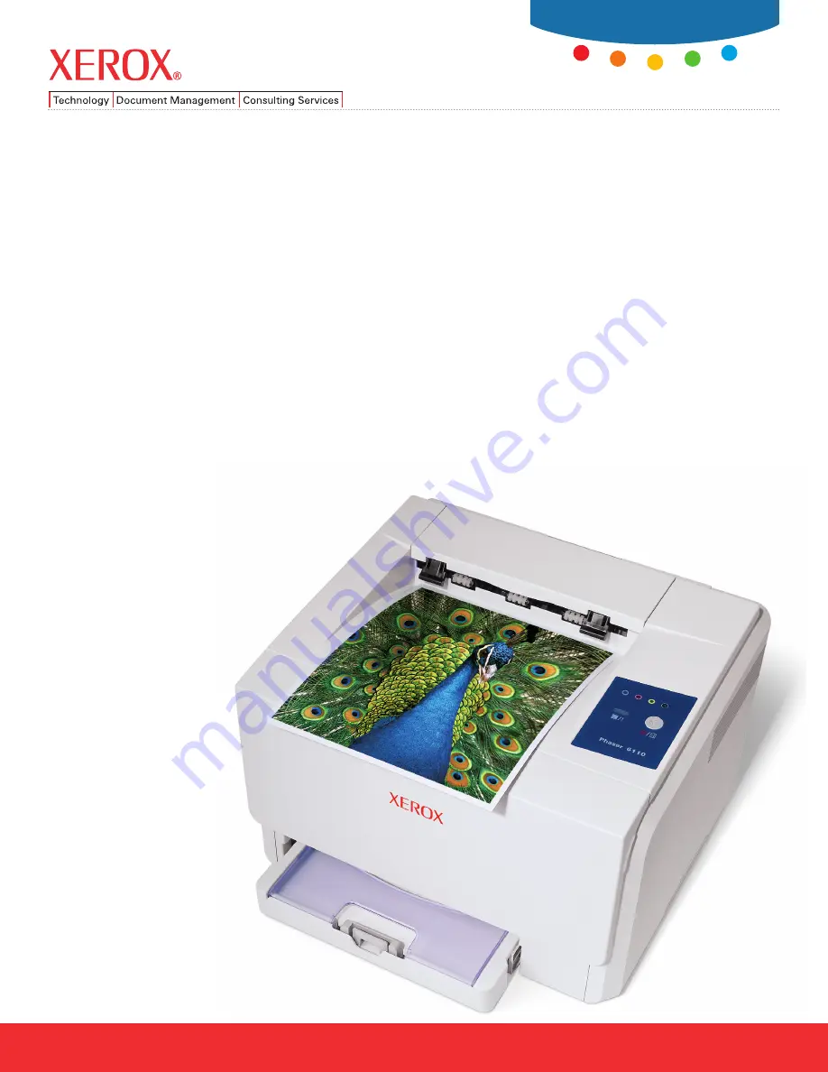 Xerox Phaser 6110N Brochure & Specs Download Page 1