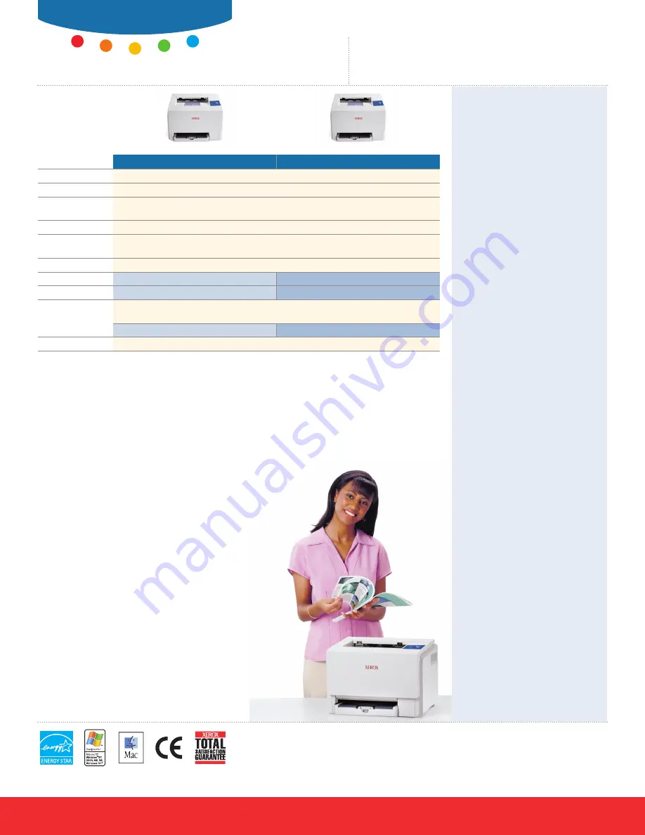 Xerox Phaser 6110N Brochure & Specs Download Page 2