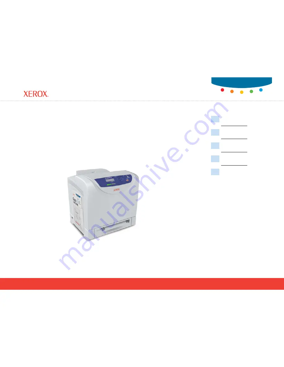 Xerox Phaser 6125 Quick User Manual Download Page 1