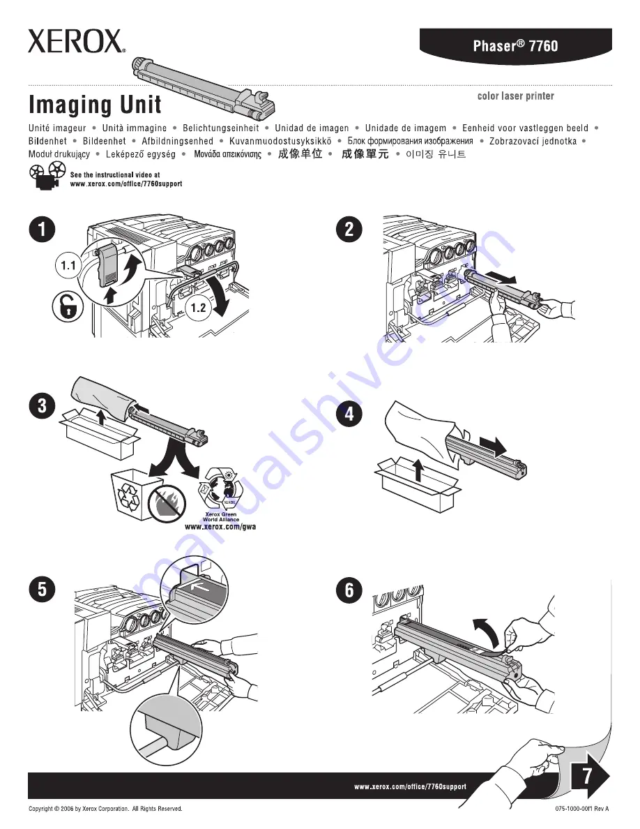 Xerox Phaser 7750 Supplementary Manual Download Page 3