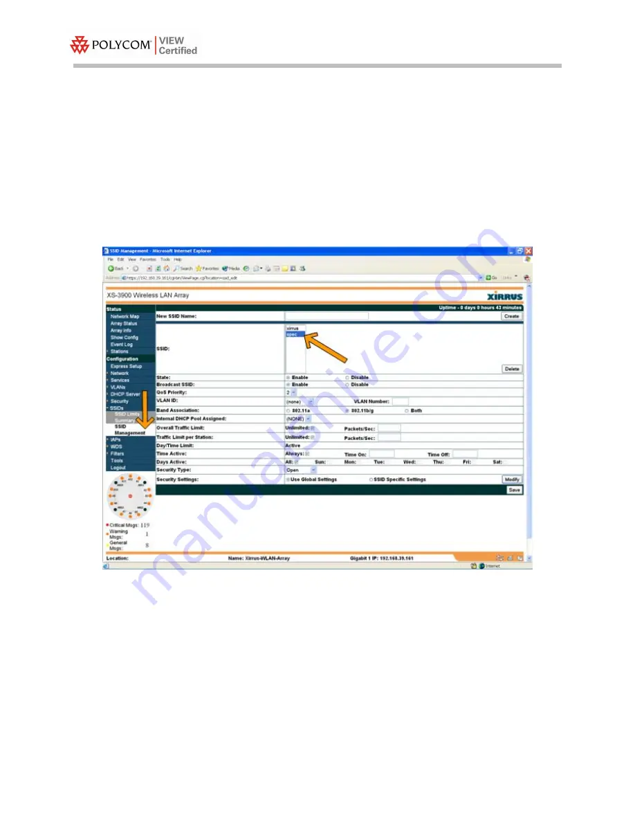 Xirrus Wi-Fi Array XS-3500 Configuration Manual Download Page 10