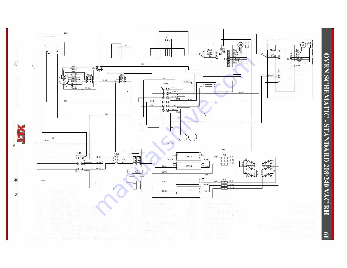 XLT Ovens XLT Gas Oven Parts & Service Manual Download Page 61