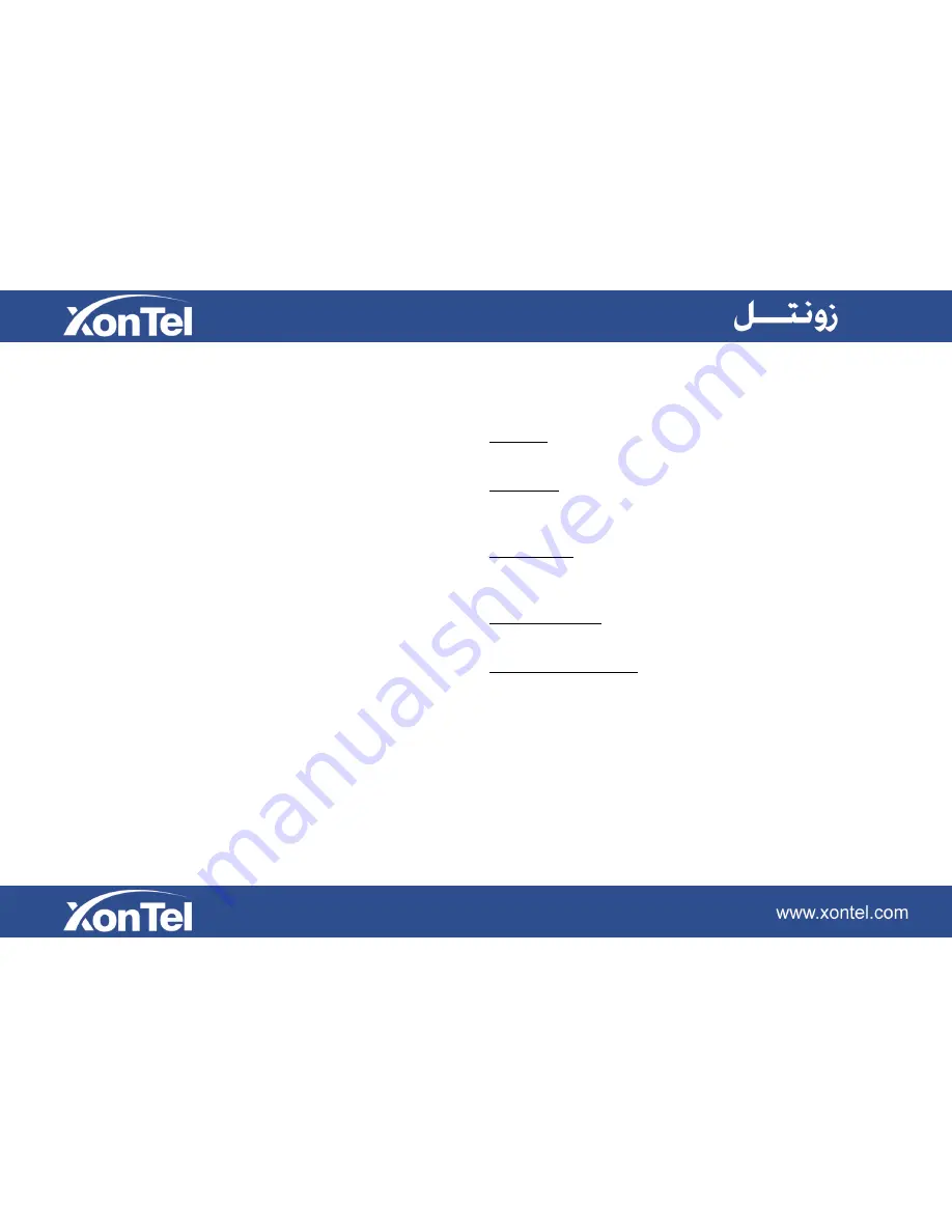 XONTEL XT-12P Quick Manual Download Page 10