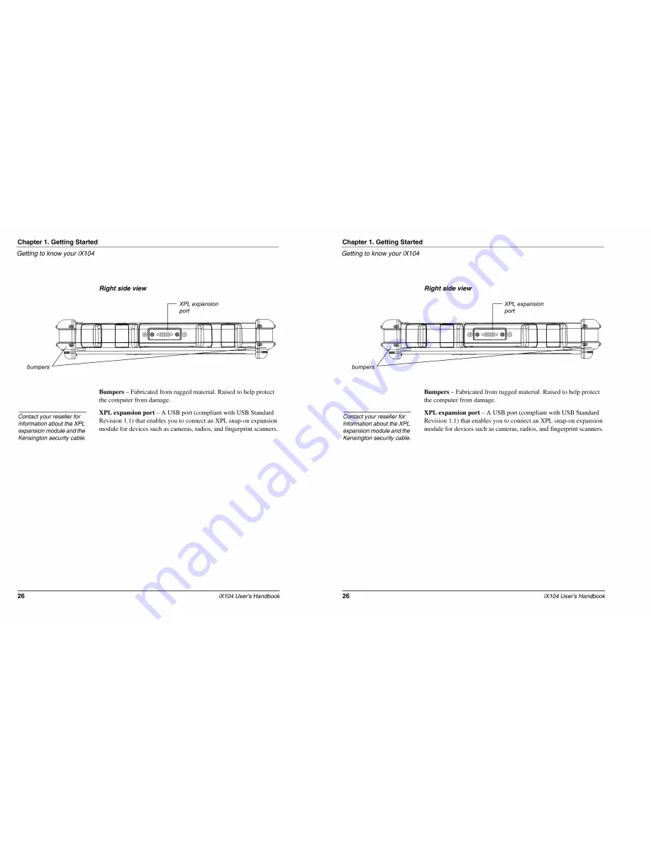 Xplore iX104 Series User Handbook Manual Download Page 24