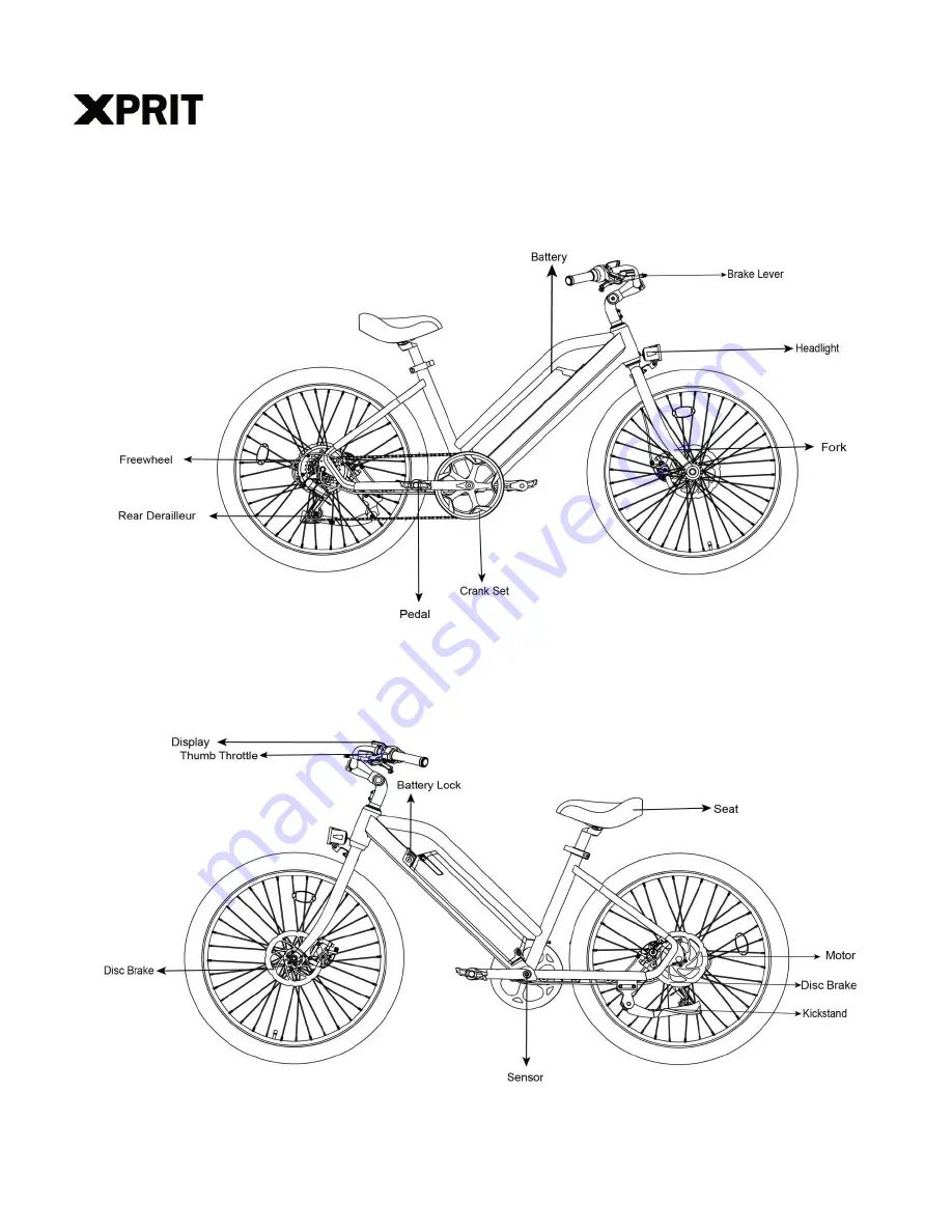 XPRIT Beach Cruiser Instructions Manual Download Page 1