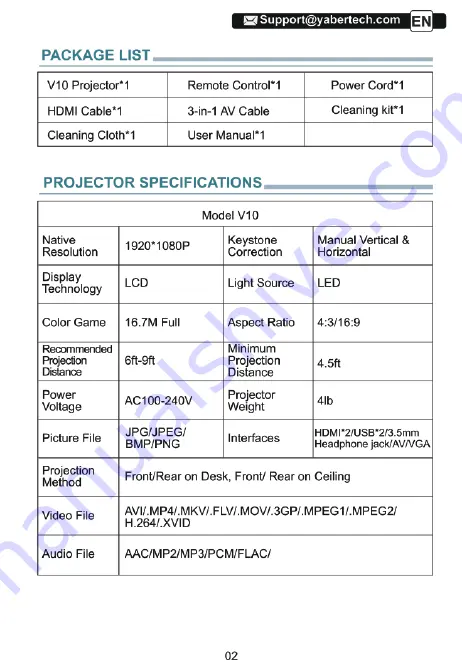 Yaber V10 Скачать руководство пользователя страница 4