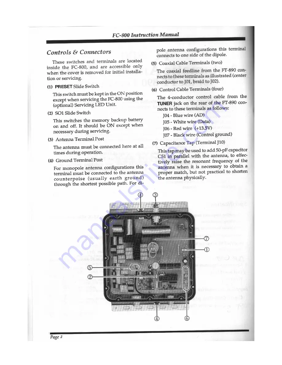 Yaesu FC-800 Instruction Manual Download Page 2