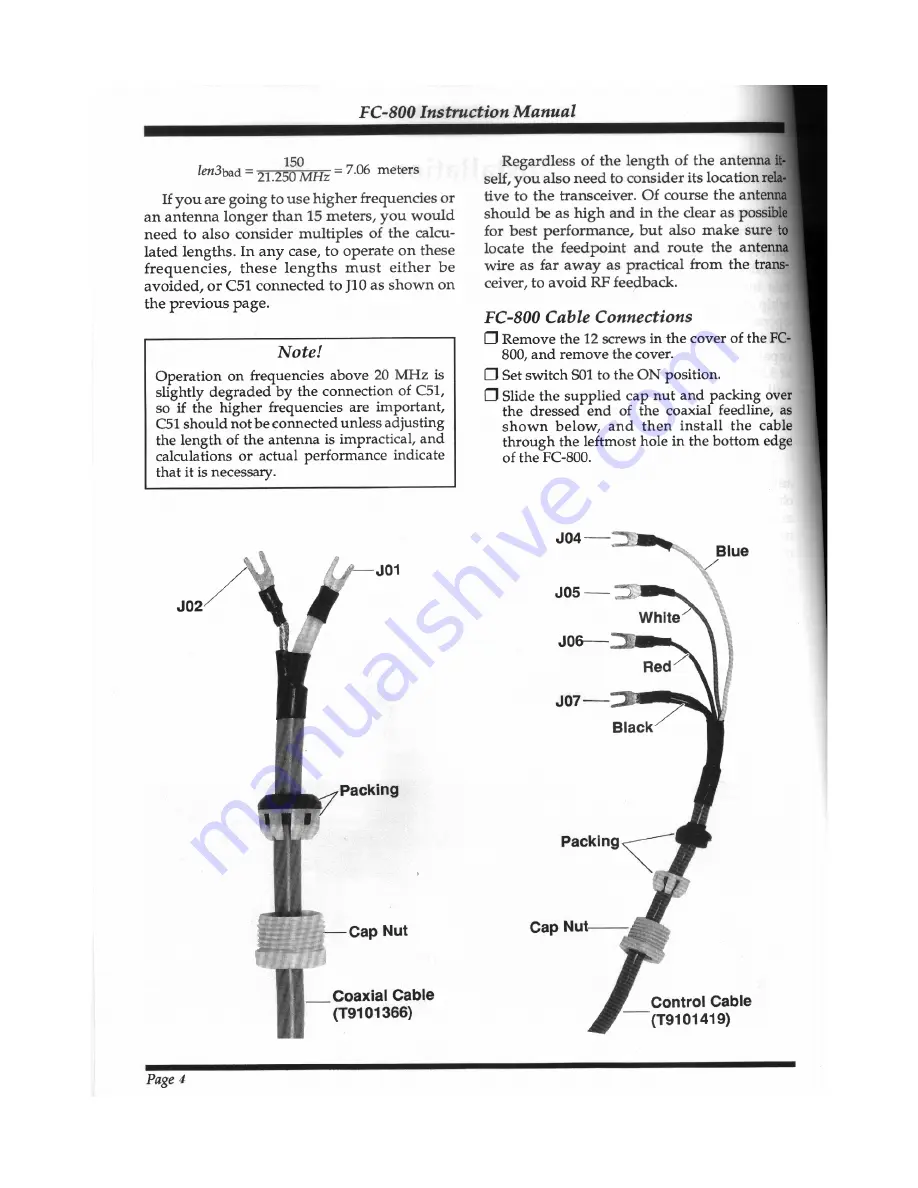 Yaesu FC-800 Instruction Manual Download Page 4