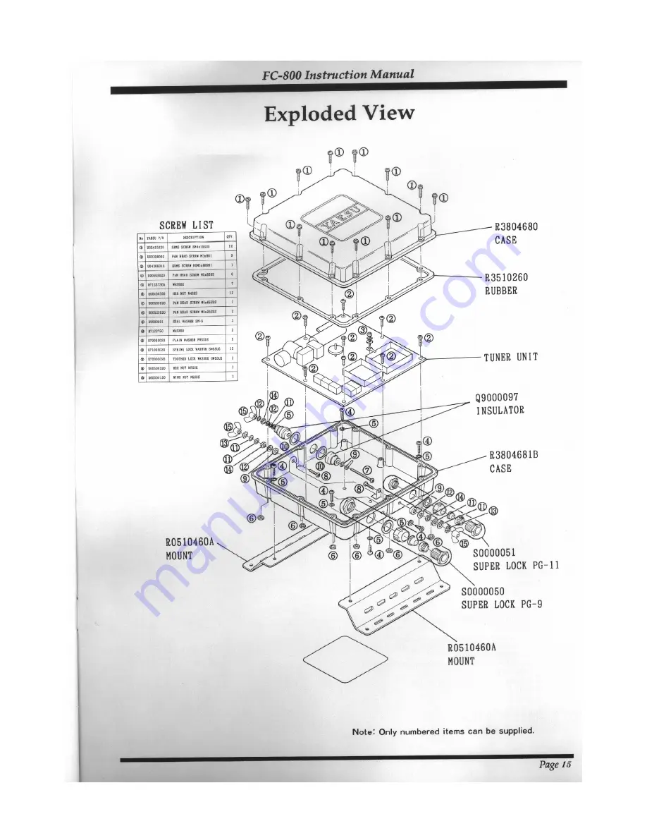 Yaesu FC-800 Instruction Manual Download Page 15