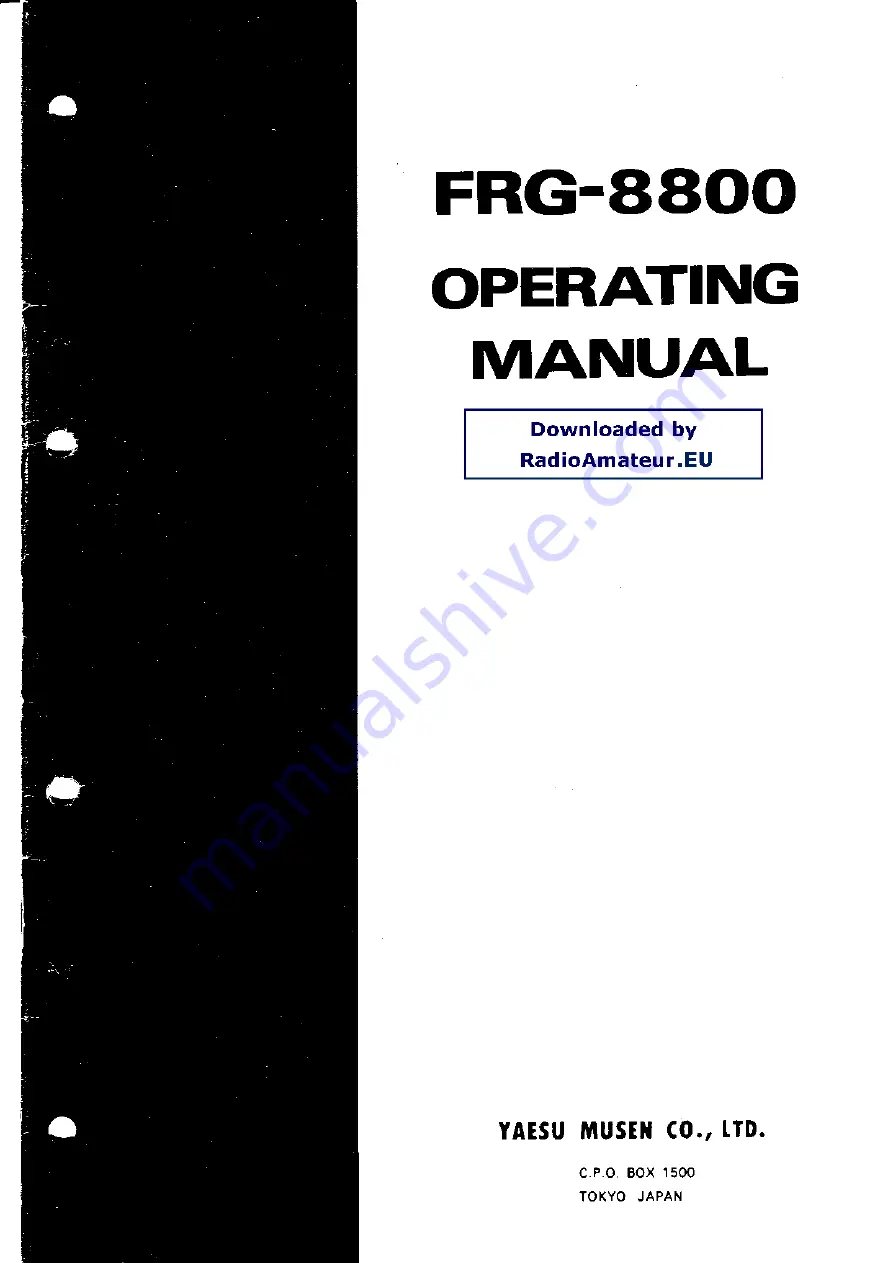 Yaesu FRG-8800 Operating Manual Download Page 1