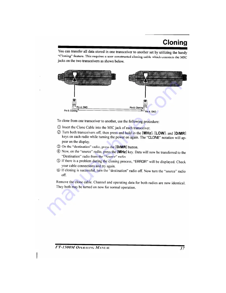 Yaesu FT-1500M Скачать руководство пользователя страница 39