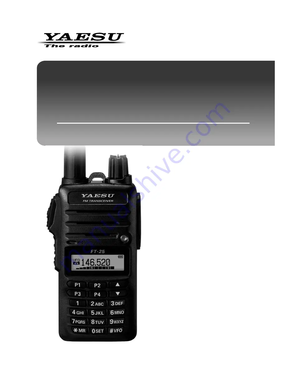 Yaesu FT-25R Operating Manual Download Page 1