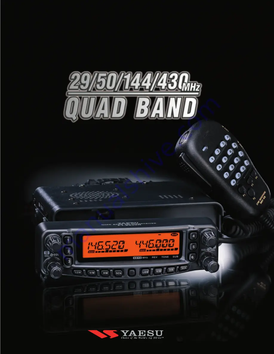 Yaesu FT-8900R Brochure & Specs Download Page 1