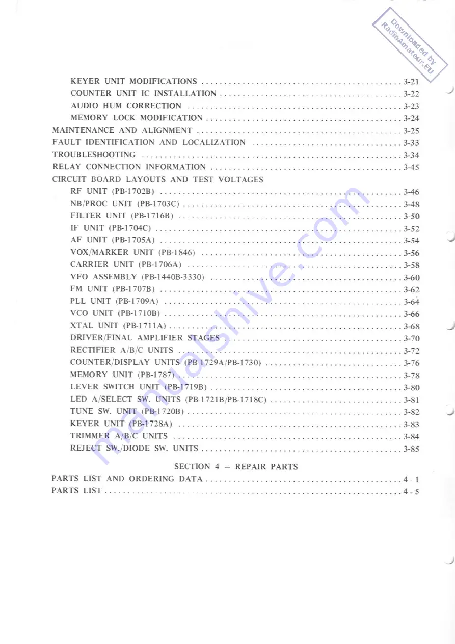 Yaesu FT-901DM Maintenance Service Manual Download Page 3