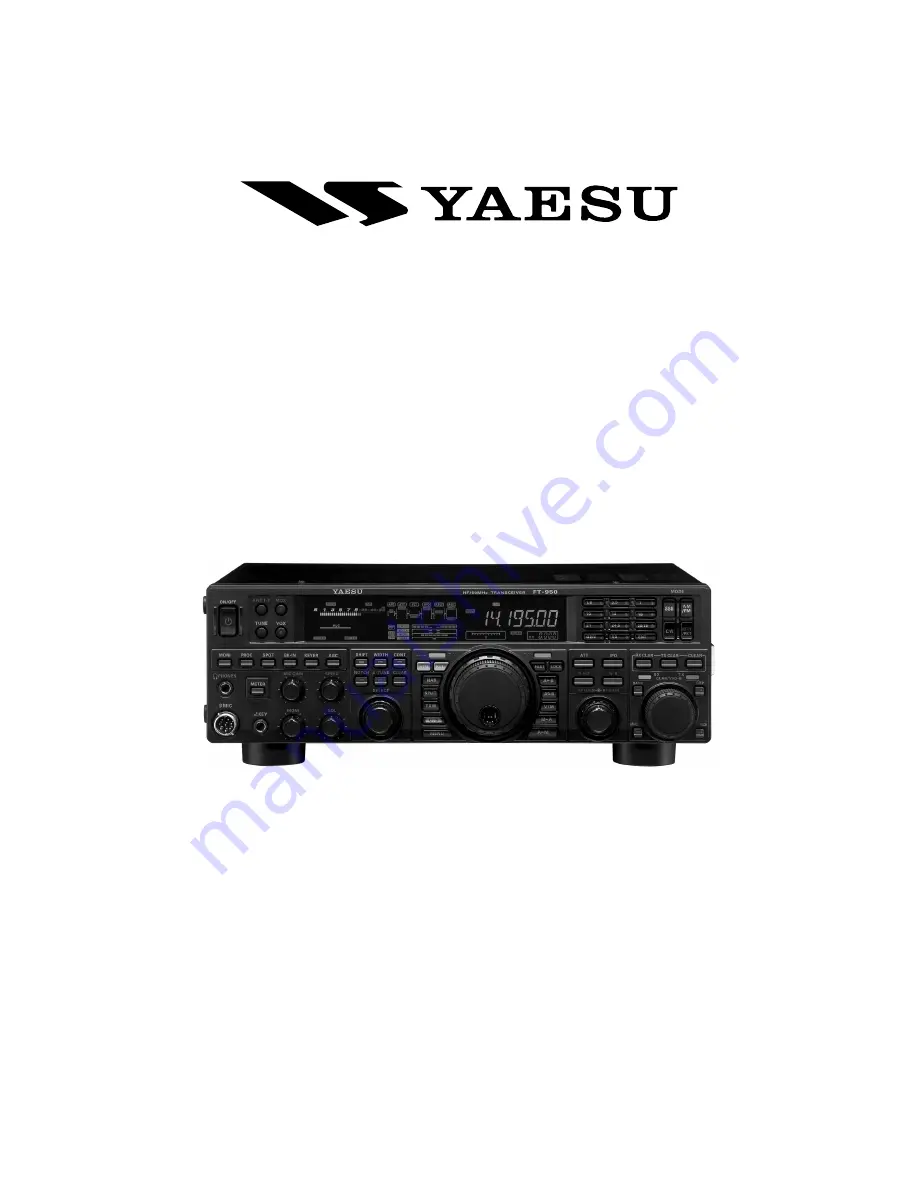 Yaesu FT-950 Скачать руководство пользователя страница 1