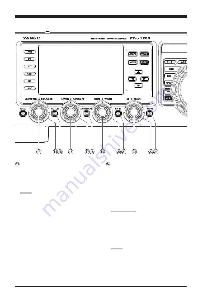 Yaesu FT DX 1200 Скачать руководство пользователя страница 20