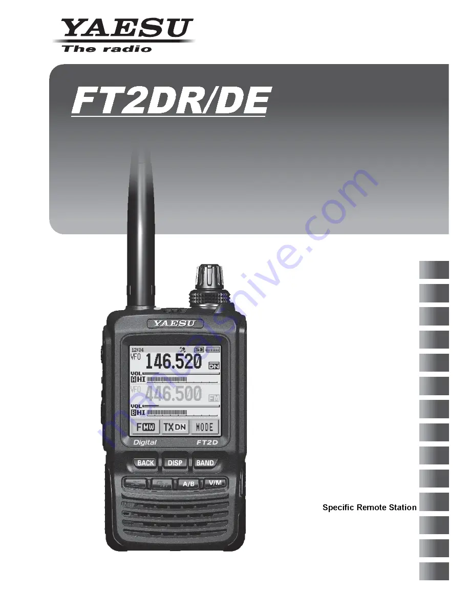 Yaesu FT2DR Operating Manual Download Page 1