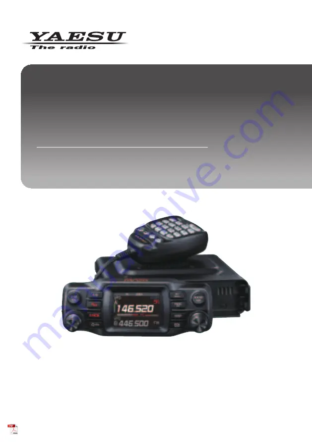 Yaesu FTM-200DR Instruction Manual Download Page 1