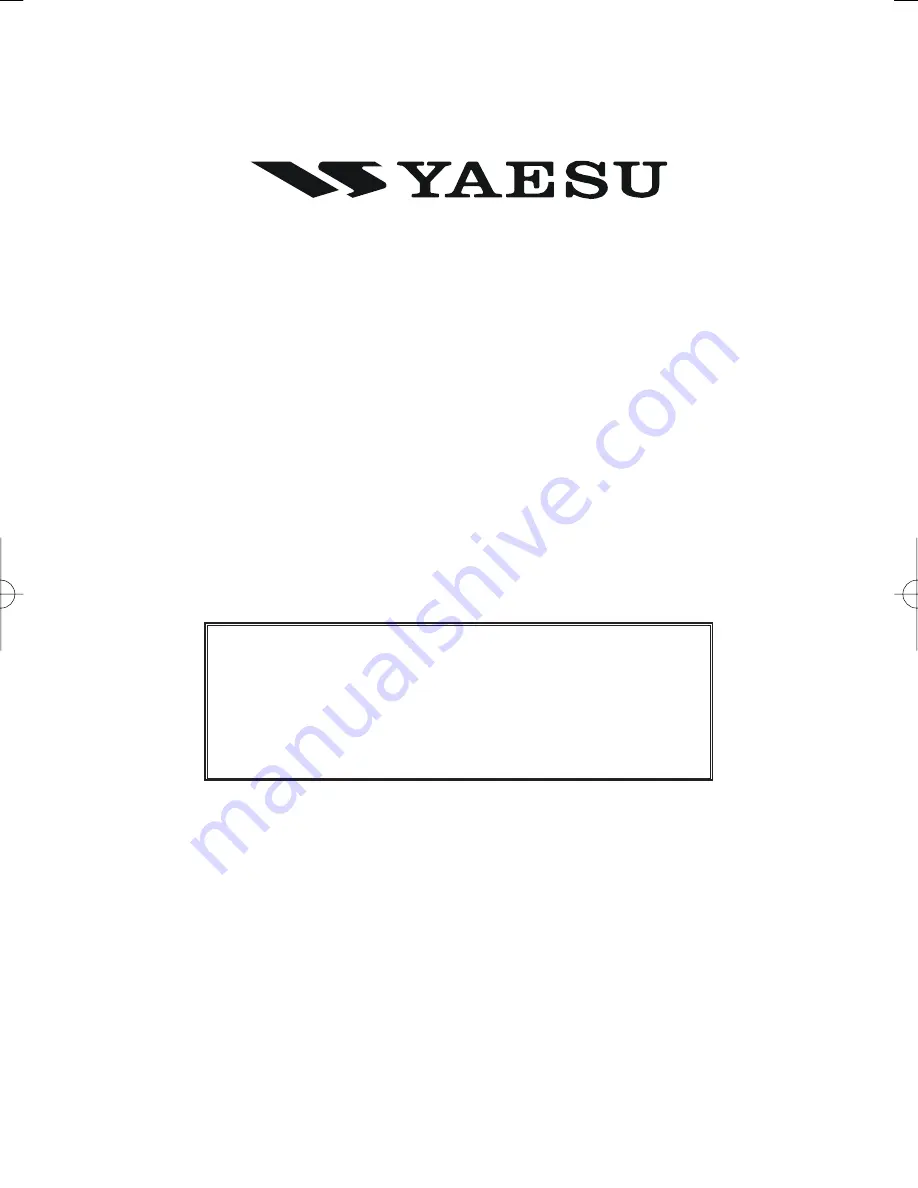 Yaesu FTM-350 - APRS Manual Download Page 1