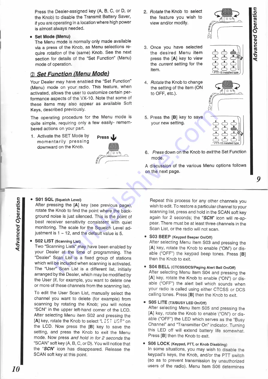 Yaesu VX-10 Manual Download Page 6