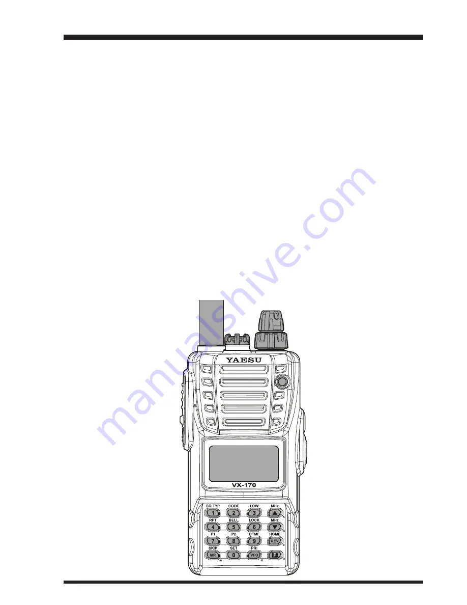 Yaesu VX-170 Manual Download Page 3