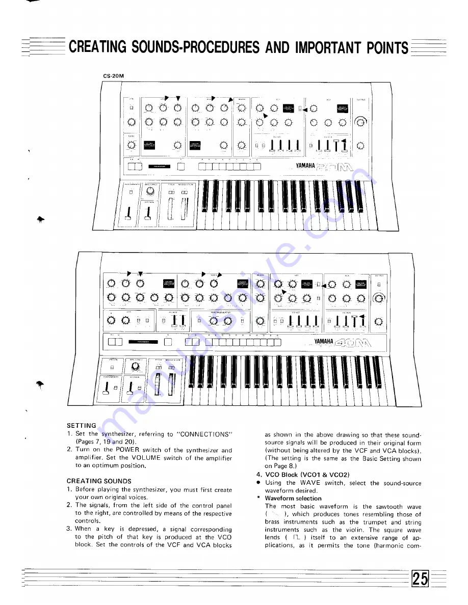 Yamaha 20M Owner'S Manual Download Page 25