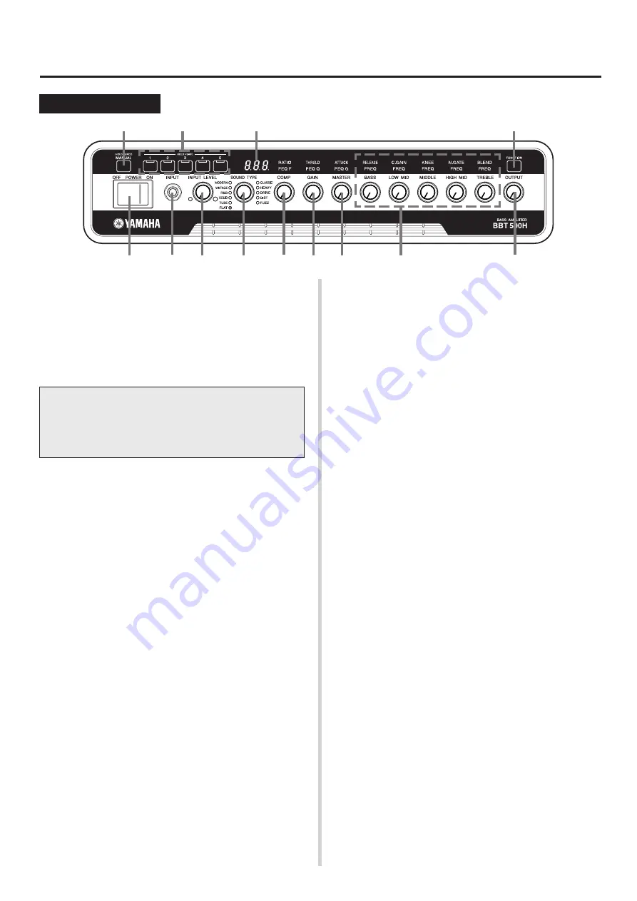 Yamaha BBT 500H Handleiding Download Page 7