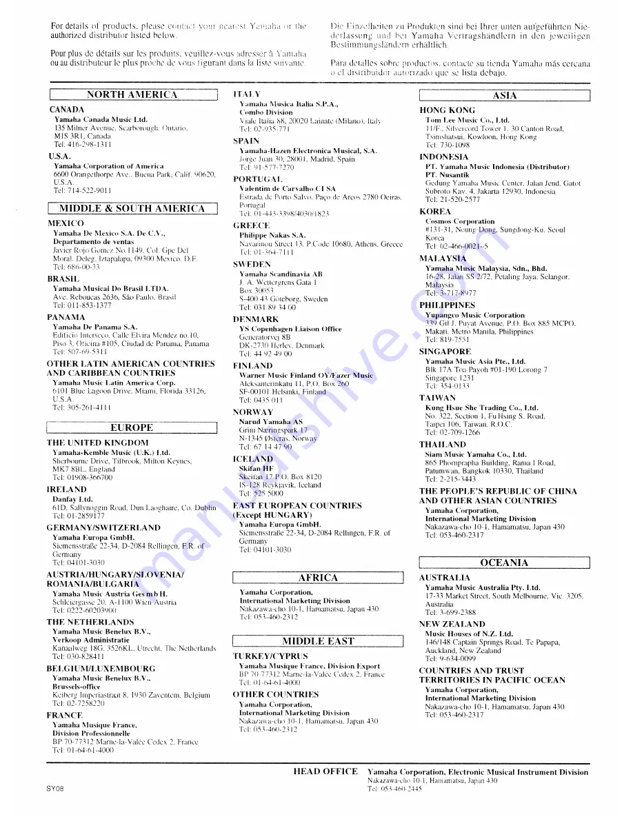 Yamaha CBX-D3 Owner'S Manual Download Page 28