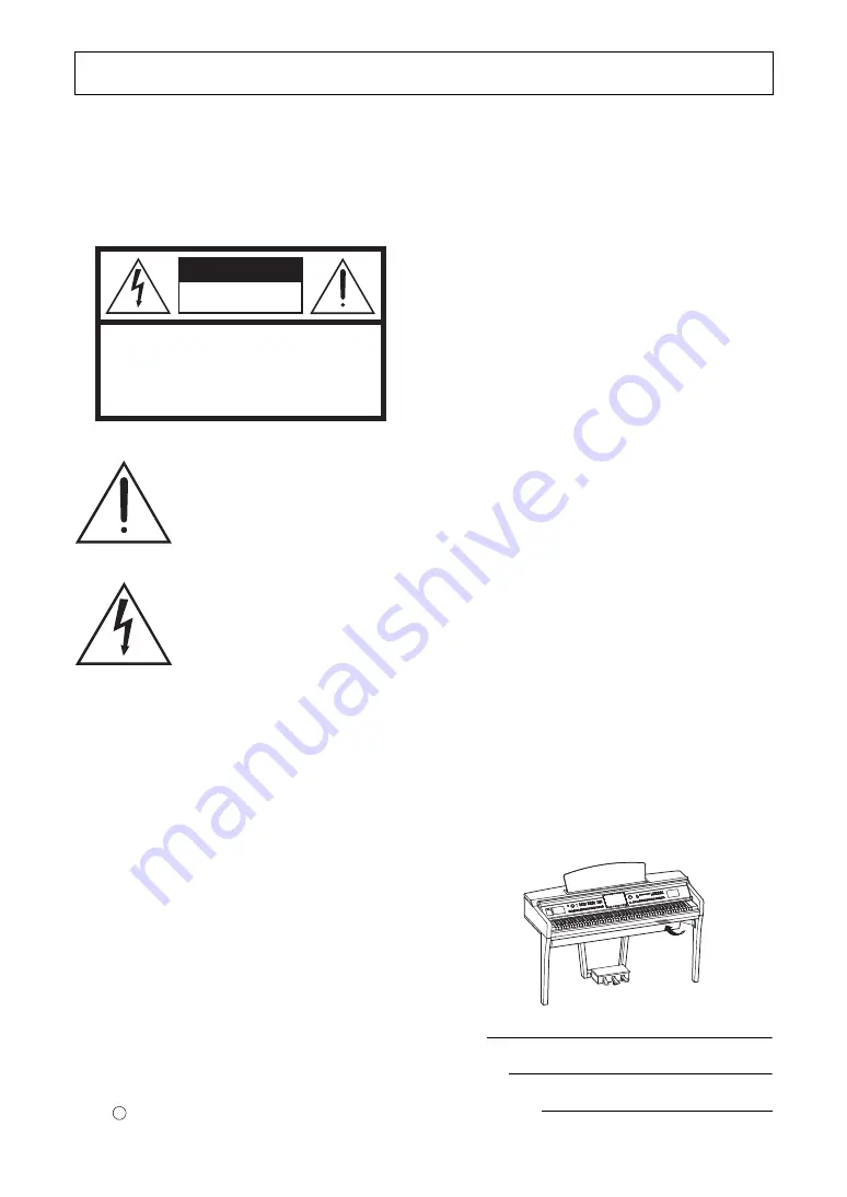 Yamaha Clavinova CVP-709 Owner'S Manual Download Page 2