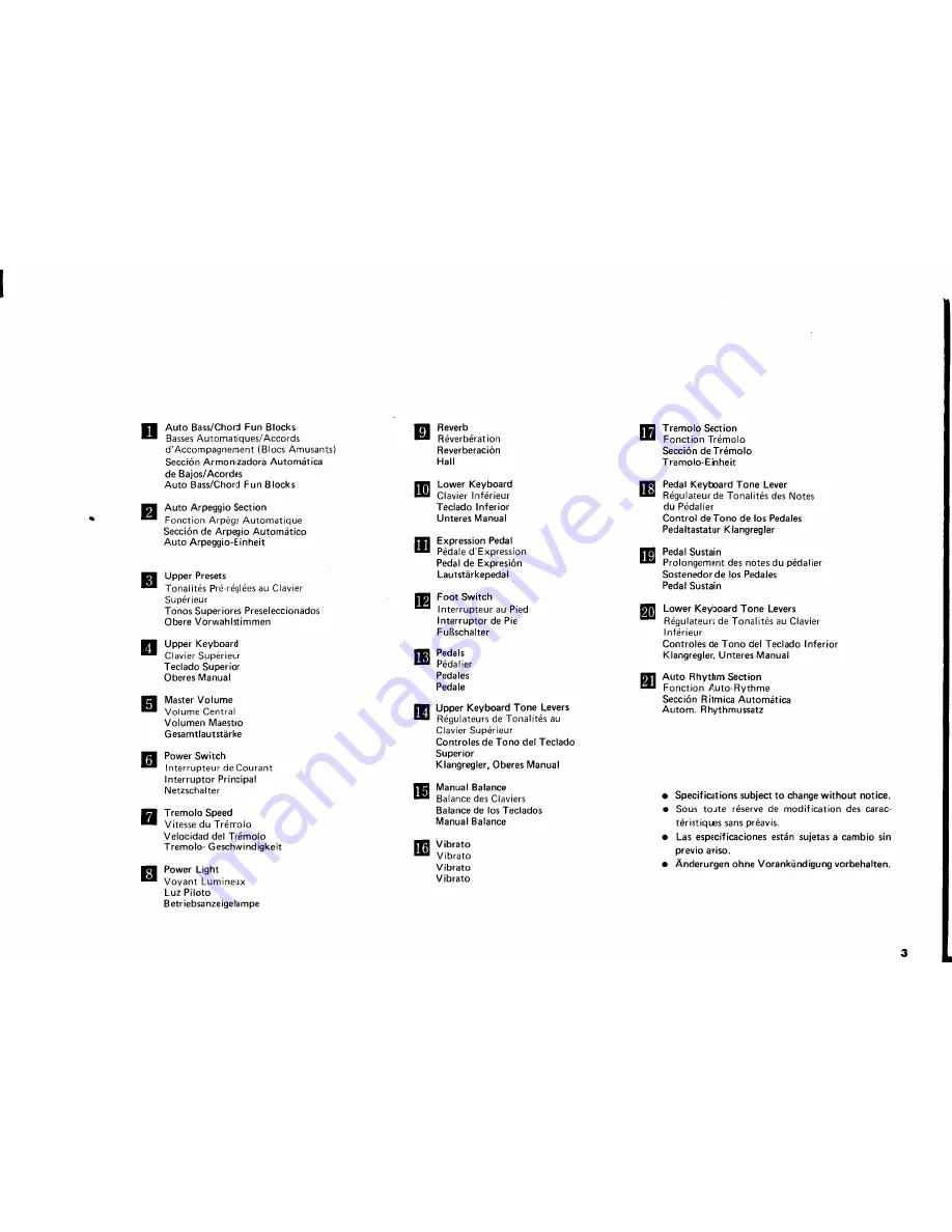 Yamaha Electone B-45 Manual Download Page 5