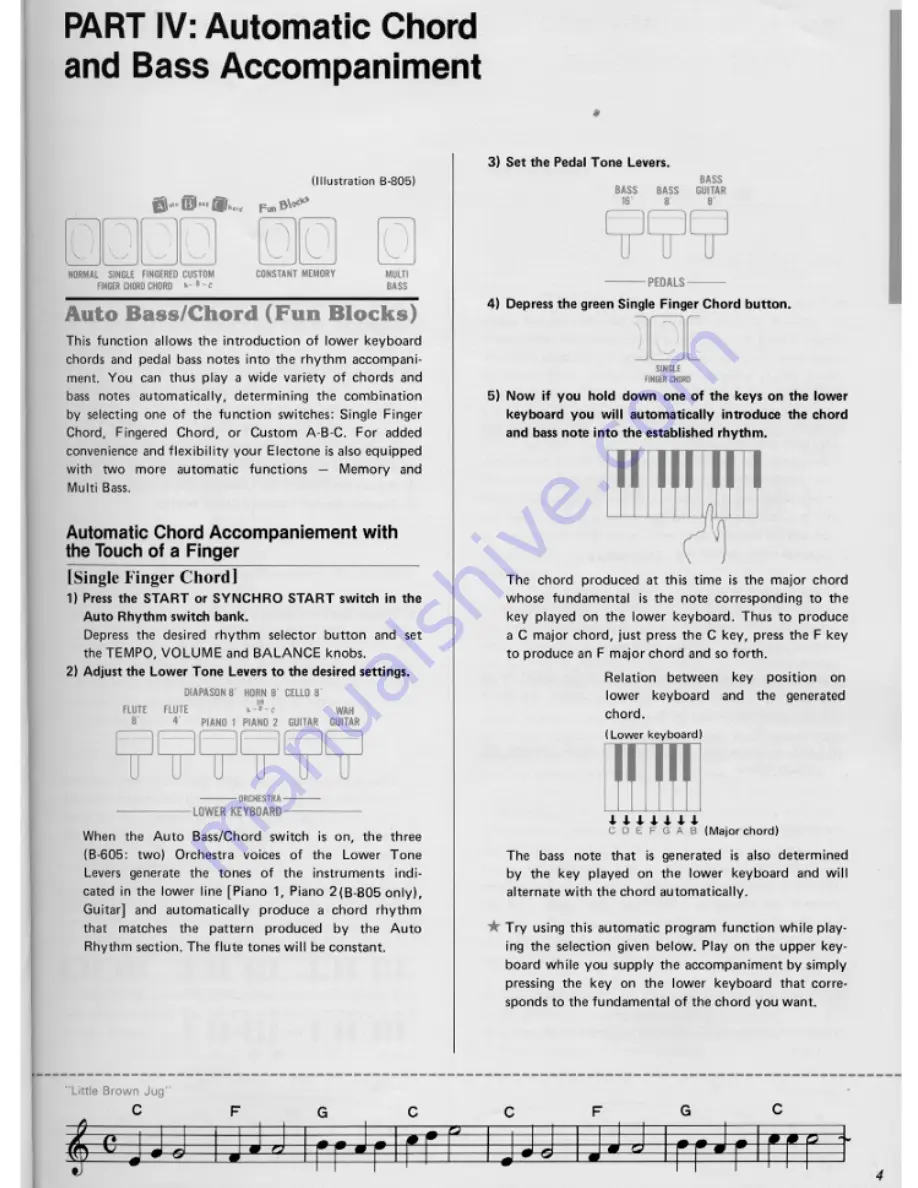 Yamaha Electone B-605 Скачать руководство пользователя страница 9