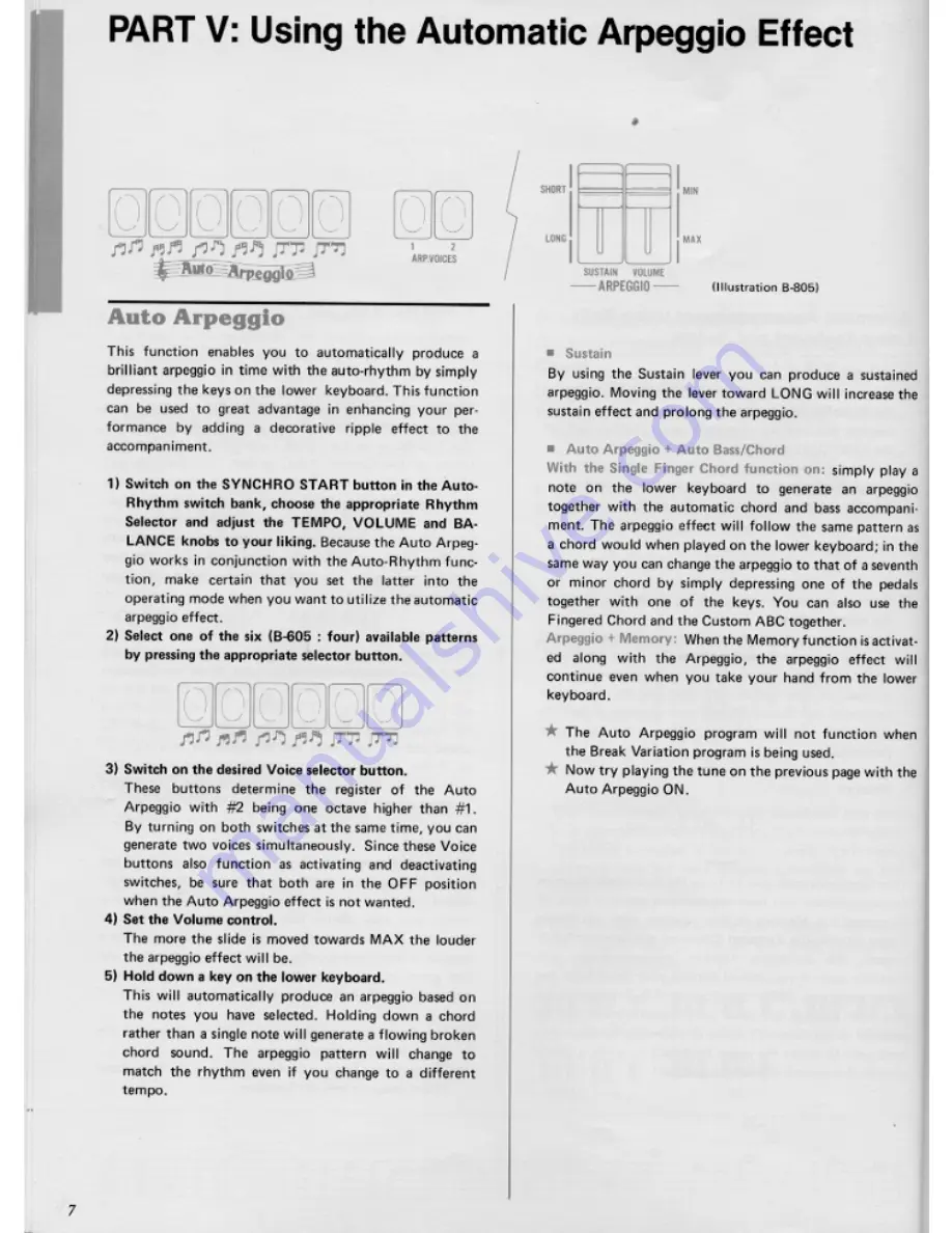 Yamaha Electone B-605 Скачать руководство пользователя страница 12