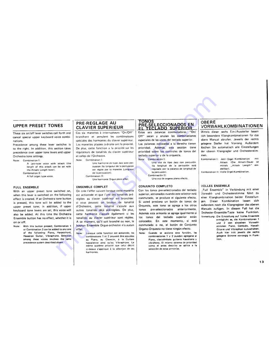 Yamaha Electone D-80 Manual Download Page 15