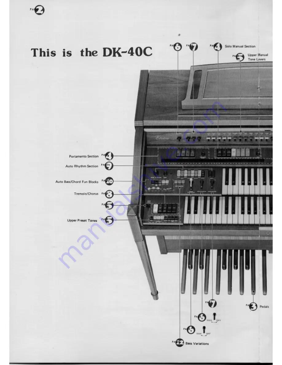 Yamaha Electone DK-40C Manual Download Page 4