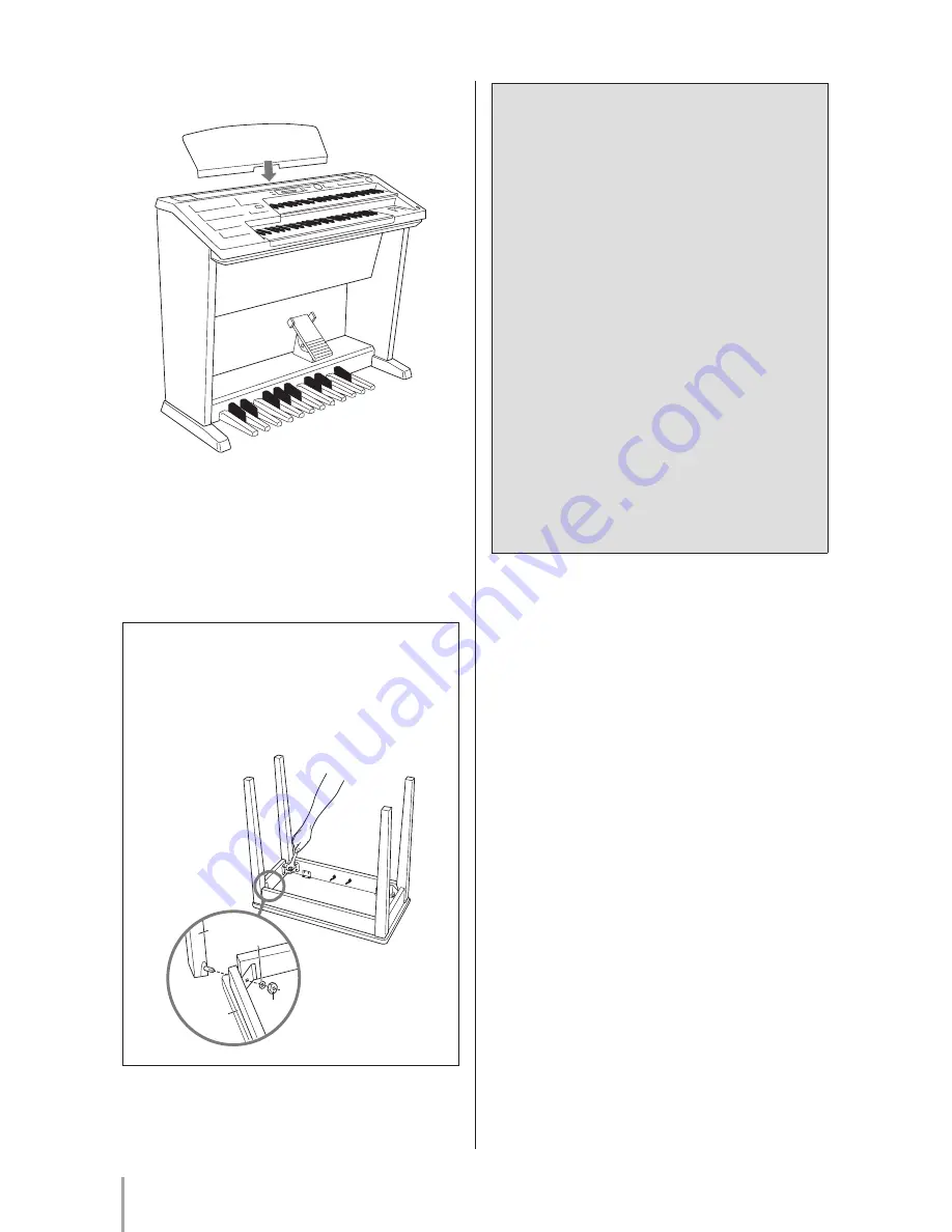 Yamaha Electone STAGEA ELB-01 Assembly Instructions Download Page 4