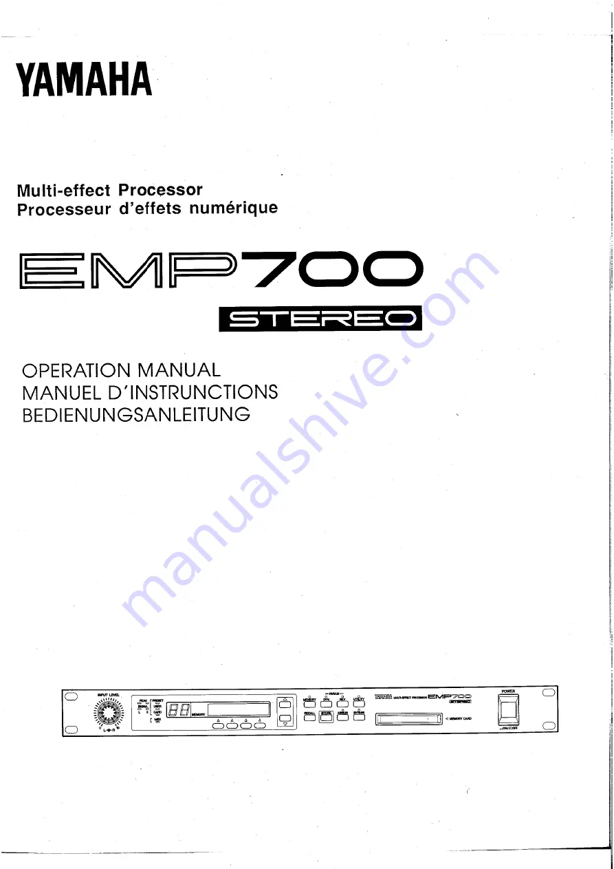 Yamaha EMP700 Operation Manual Download Page 1