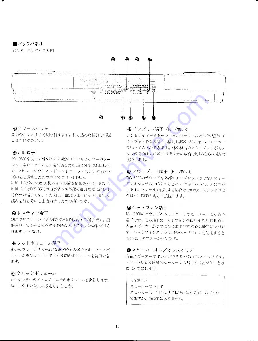 Yamaha EOS B500 Owner'S Manual Download Page 17