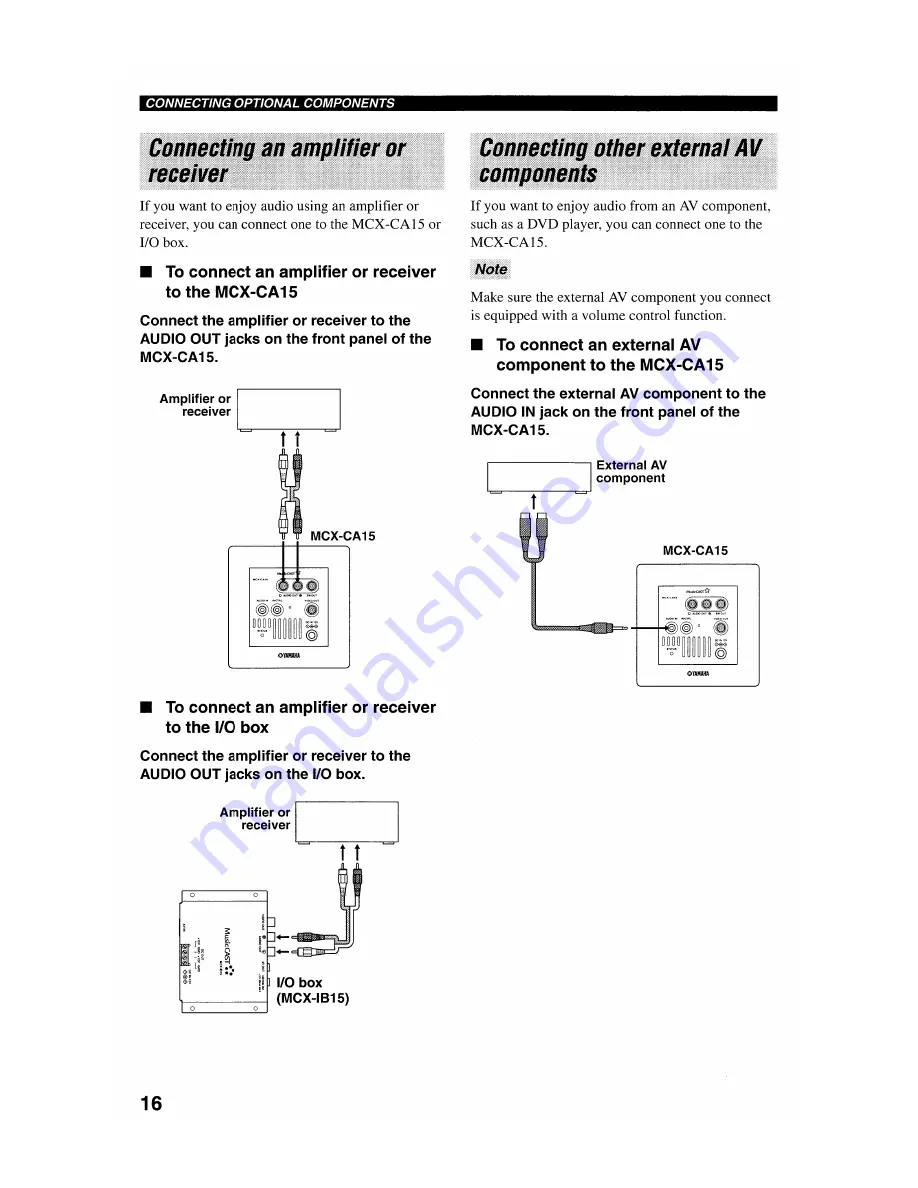 Yamaha MusicCAST MCX-CA15 Install Manual Download Page 17