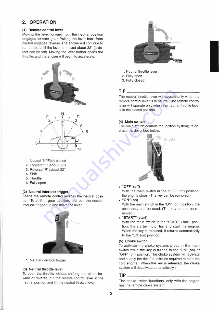 Yamaha Outboards 703 Instructions Manual Download Page 4