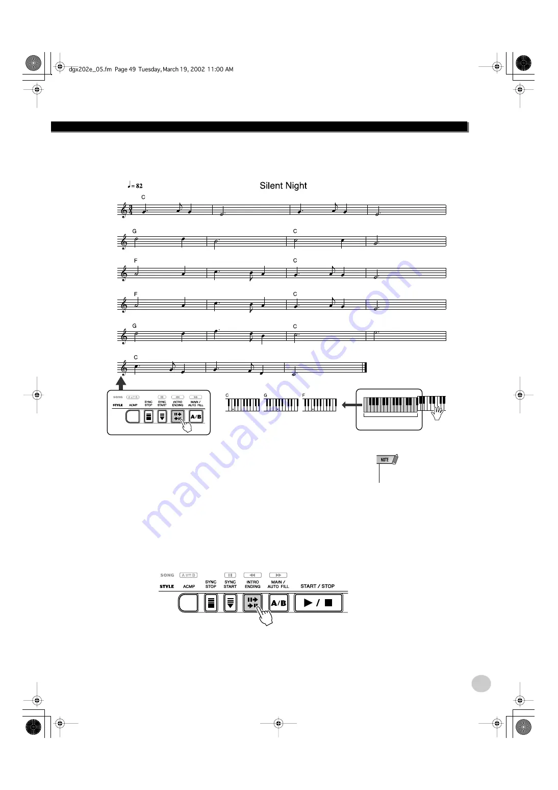 Yamaha Portable Grand DGX-202 Owner'S Manual Download Page 49