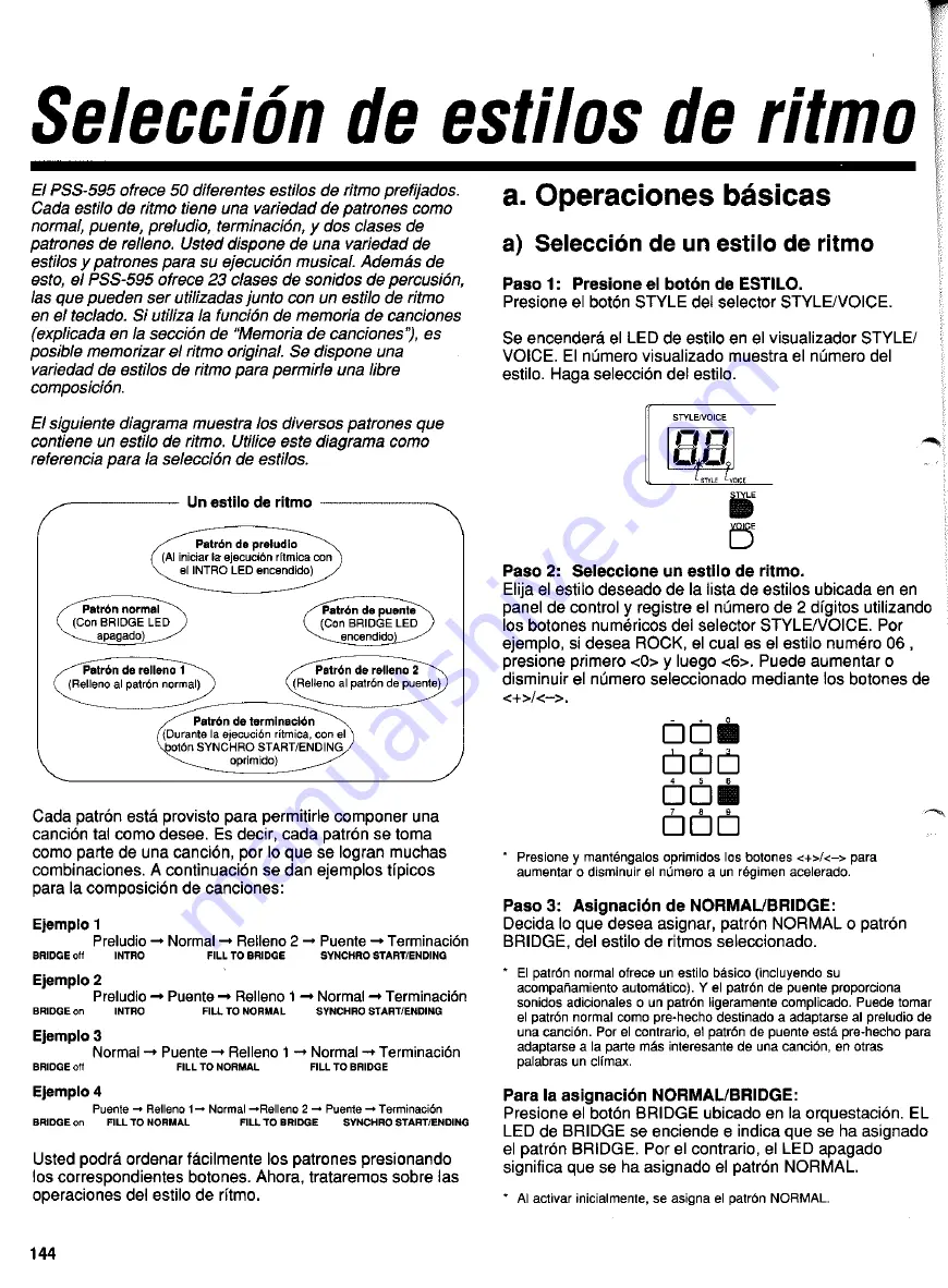 Yamaha PortaSound PSS-595 Manual Del Usuario Download Page 14